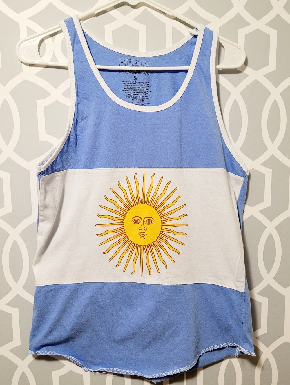 Argentina Sleeveless Flag Shirt Size S